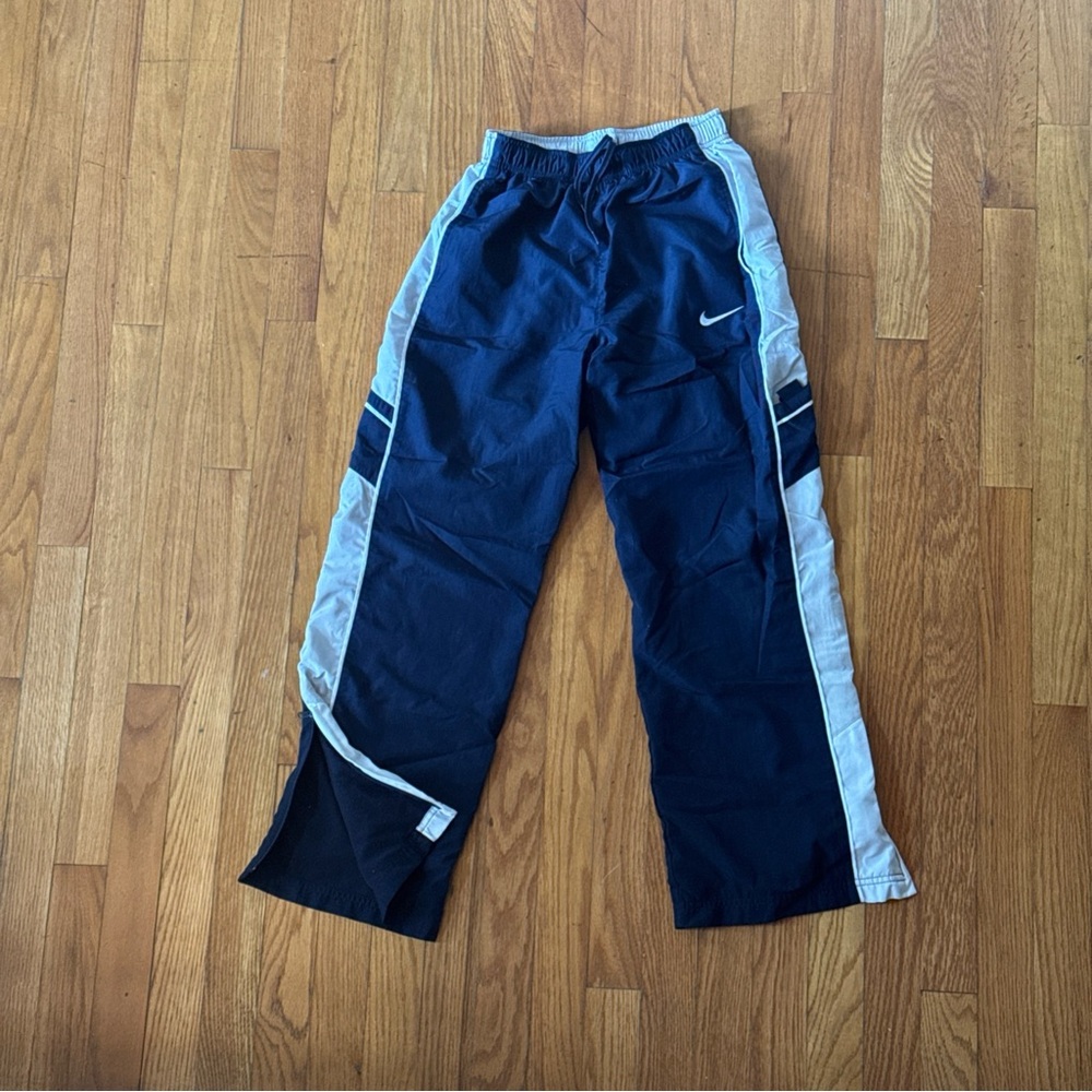 Nike Kids Dark Blue and white Joggers vintage Pants L LG